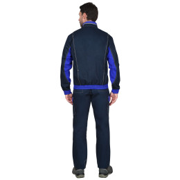 Куртка КАРАТ-РОСС темно-синяя с васильковым, 80% х/б, пл. 260 г/кв.м