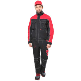 Куртка АГАТ черный с красным пл. 260 г/кв.м. ВО отделка