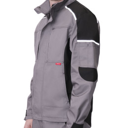 Костюм ЦИТРИН куртка, п/к ср.серый с черным