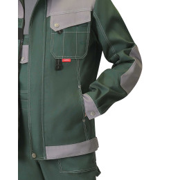 Костюм ВЕСТ-ВОРК куртка, п/к зеленый со ср.серым