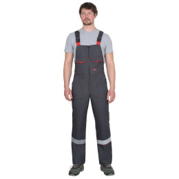 Костюм НАВИГАТОР-РОСС куртка, п/к серый с красным и СОП