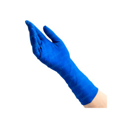 Перчатки одноразовые Benovy латексные повышенной плотности синие (25 пар)