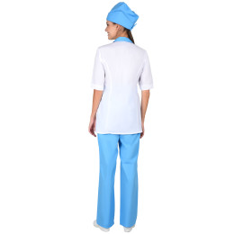 Костюм ФЛОРЕНЦИЯ женский белый с голубым