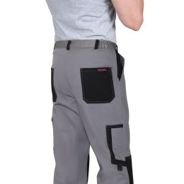 Брюки СТАН ср-серые с черной и красной отделкой