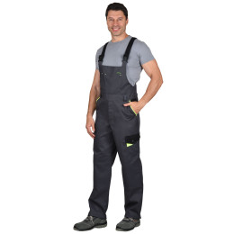 Костюм ХОВАРД-МАСТЕР летний: куртка, полукомбинезон, темно-серый с черной и лимонной отд.