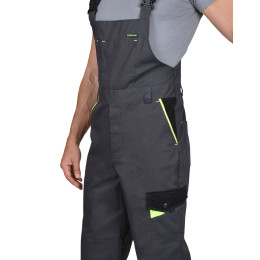 Костюм ХОВАРД-МАСТЕР летний: куртка, полукомбинезон, темно-серый с черной и лимонной отд.