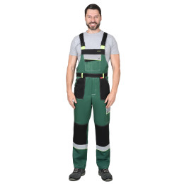 Костюм ПОЛИНОМ муж., кур. кор., п/к. зеленый с черным и св.серым и СОП 50мм