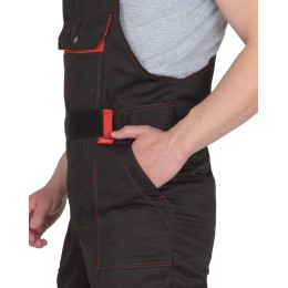 Костюм ТИТАН куртка, п/к черный с красным с СОП