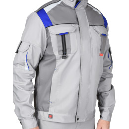 Куртка СТАН св.серая со ср.серым и васильковым