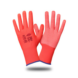 Перчатки Safeprotect НейпМикро-К (нейлон+ПВХ-микроточка, красный)