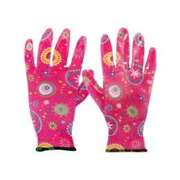 Перчатки Safeprotect САДОВЫЕ (нейлон+прозр.нитрил, розовый)