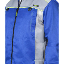 Костюм ПРАКТИК куртка, п/к васильковый со св.серым