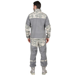 Костюм ФИШЕР летний, флисовый серый с отделкой КМФ Пустыня
