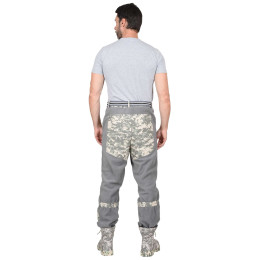 Костюм ФИШЕР летний, флисовый серый с отделкой КМФ Пустыня