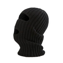Шапка-маска черная трикотажная 100% акрил, цена за 1 шт. (х10х200)