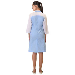 Халат ВЕНЕРА женский белый с голубым