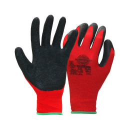 Перчатки Safeprotect НейпЛат (нейлон+латекс, красный с черным)
