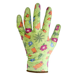 Перчатки Safeprotect САДОВЫЕ (нейлон+прозр.нитрил, зеленый)