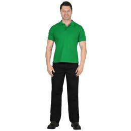 Рубашка-поло св.зеленая короткие рукава с манжетом, пл.180 г/м2