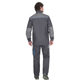 Куртка ДВИН т.серый со ср.серым и голубой отделкой пл. 275 г/кв.м