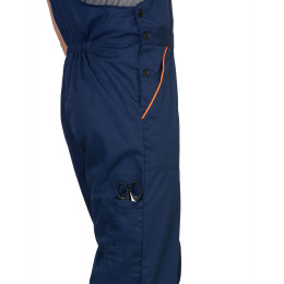 Костюм МАСТЕР летний: куртка, полукомбинезон, темно-синий с оранжевой отделкой