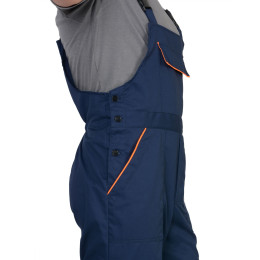 Костюм МАСТЕР летний: куртка, полукомбинезон, темно-синий с оранжевой отделкой