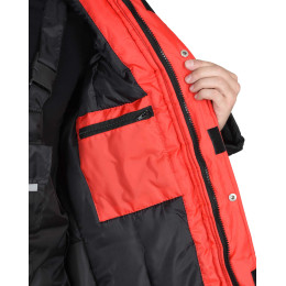 Костюм НОРД ДВ куртка, п/к, черный с красным и СОП