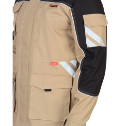 Костюм ВЕСТ-ВОРК куртка, брюки песочный с черным пл. 275 г/кв.м