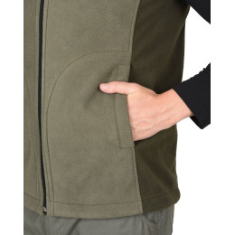 Жилет ТЕХНО (флис дублированный) светло-оливковый с оливковым