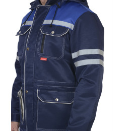 Костюм ЛИДЕР куртка, п/к т.синий с васильком и молочным, СОП