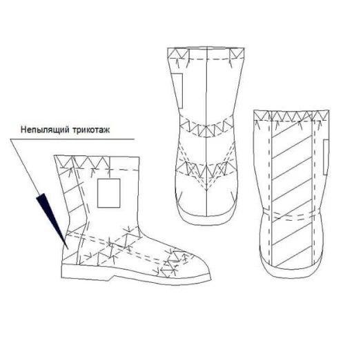 Бахилы (сапоги) Б-373У для чистых помещений