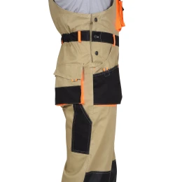 Полукомбинезон МАНХЕТТЕН песочный с оранж. и черным тк. мех. стрейч пл. 250г/кв.м