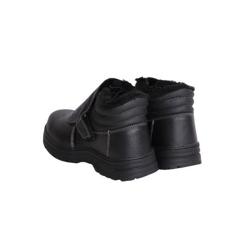 Ботинки сварщика зимние ТИТАН, кожа, ПКП, иск.мех, Нитрил