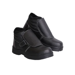 Ботинки сварщика зимние ТИТАН, кожа, ПКП, иск.мех, Нитрил