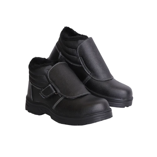 Ботинки сварщика зимние ТИТАН, кожа, ПКП, иск.мех, Нитрил