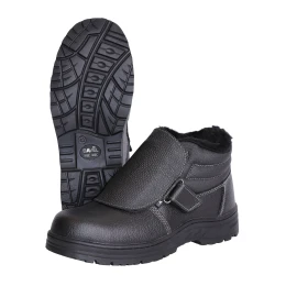 Ботинки сварщика зимние ТИТАН, кожа, ПКП, иск.мех, Нитрил