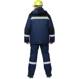 Костюм БОСТОН куртка, п/к т.синий с васильковой и чёрной отд.