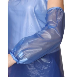 Нарукавники ПВХ VS-020 синий КЩС до 50%,  толщина 0,2 мм, р.46 см*22 см