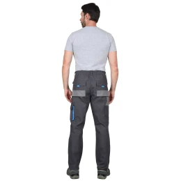 Костюм ДВИН куртка, брюки т.серый со ср.серым и голубой отделкой пл. 275 г/кв.м