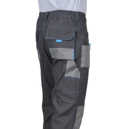 Костюм ДВИН куртка, брюки т.серый со ср.серым и голубой отделкой пл. 275 г/кв.м