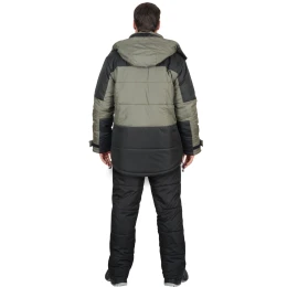 Костюм ЕВРОПА куртка, брюки, оливковый с черным