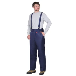 Костюм КОМФОРТ зимний, куртка, брюки, синий с чёрным