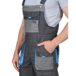 Костюм ДВИН куртка, п/к т.серый со ср.серым и голубой отделкой пл. 275 г/кв.м