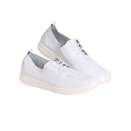 Полуботинки с перфорацией белые, ПУ