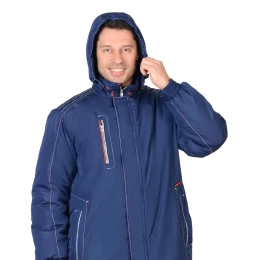 Куртка АЛЕКС темно-синяя с красной отделкой