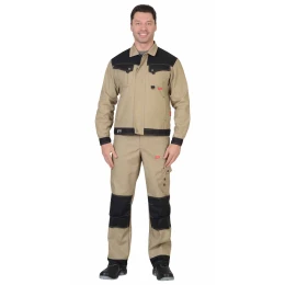 Куртка ВЕСТ-ВОРК бежевый с черным пл. 275 г/кв.м
