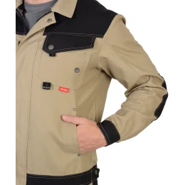 Куртка ВЕСТ-ВОРК бежевый с черным пл. 275 г/кв.м