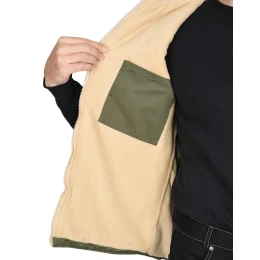 Жилет ЕВРОПА удлиненный (на подкладке флис) светлая олива