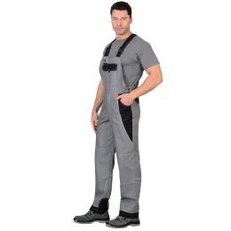 Полукомбинезон ПЕКИН серый с черным пл. 280 г/кв.м
